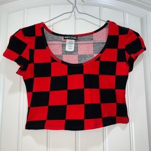 Checkered crop top